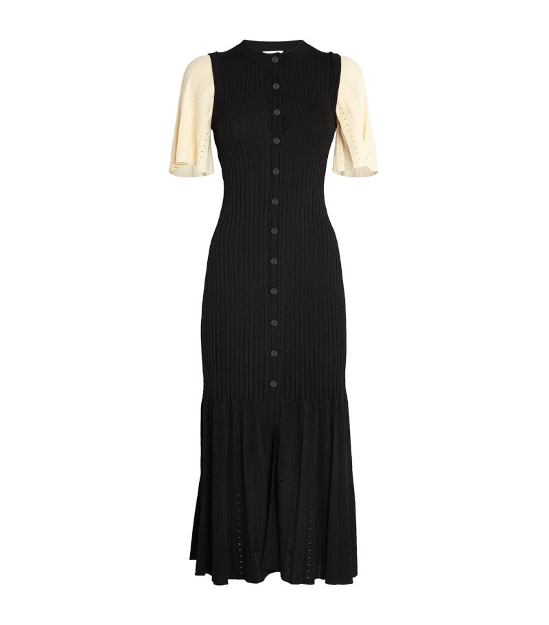 SANDRO Ribbed Midi Dress
