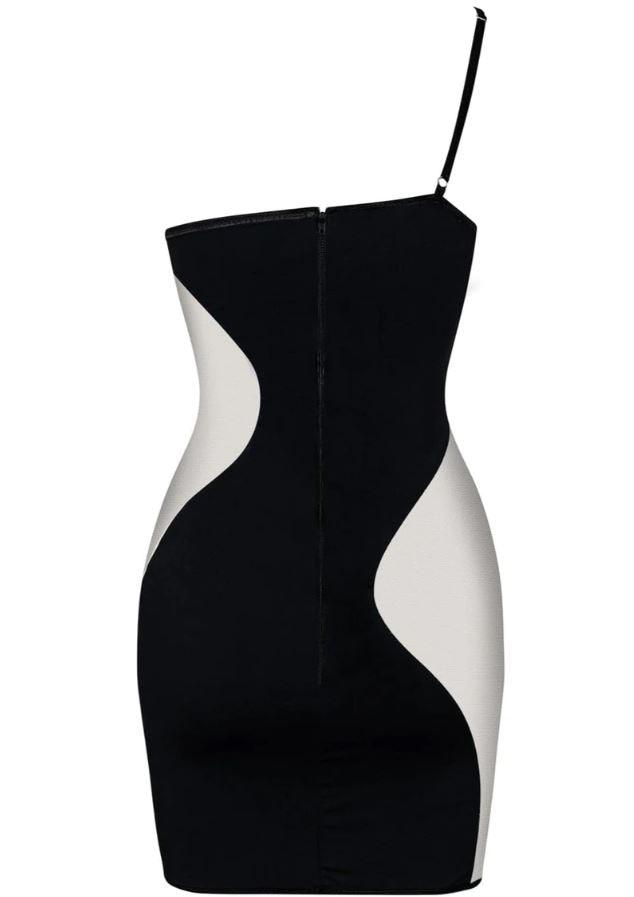 NIKKI HALTERNECK MINI DRESS - Black