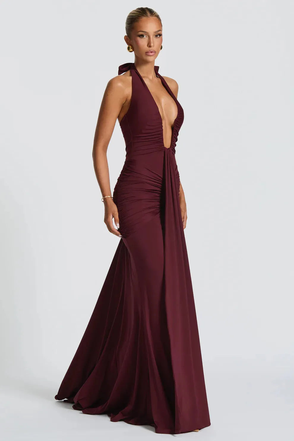 Bernadette - Draped Jersey Maxi Dress