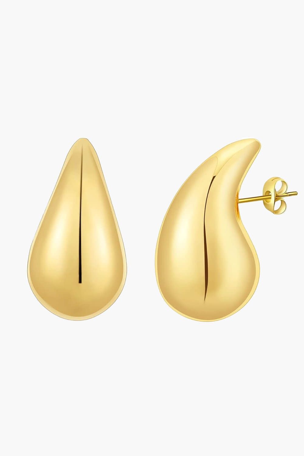 Liora - Pleated Gold Hoops
