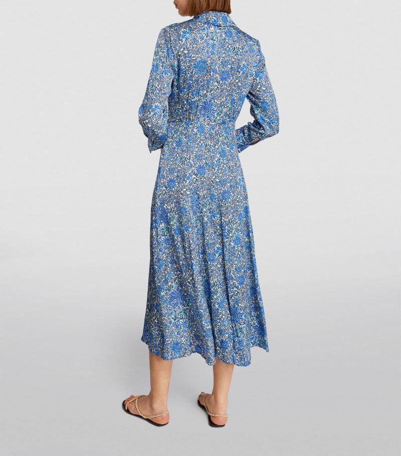 SANDRO Floral Print Midi Dress
