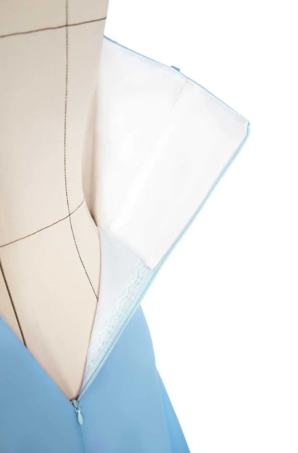 LILOU FLOUNCE BUSTIER RUFFLE MAXI DRESS - Baby Blue