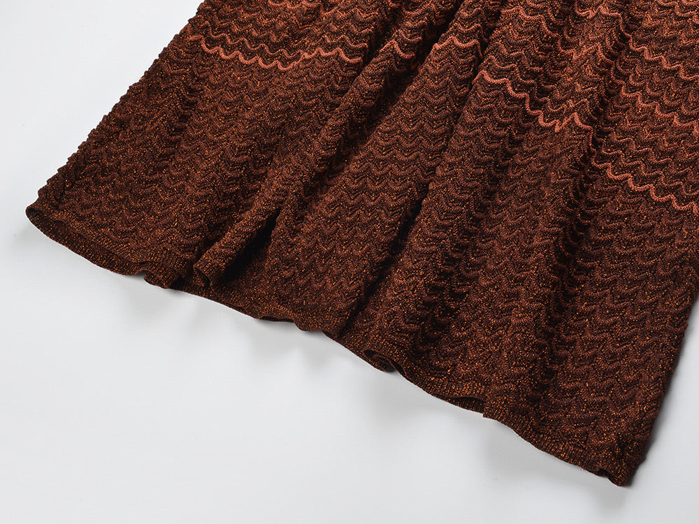 gradient pointelle-knit maxi dress