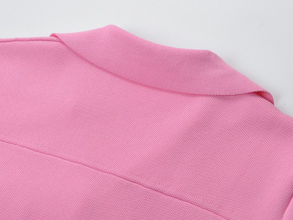 Summer new pink short-sleeved sweet age-reducing lapel dress
