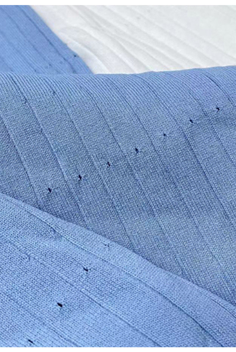 Knit And Denim Midi Dress