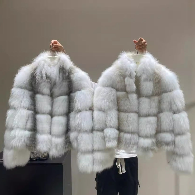 Fur grass women's coat