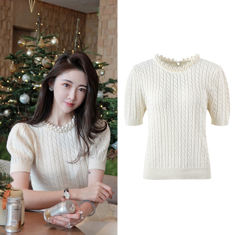 Round neck short sleeve slim