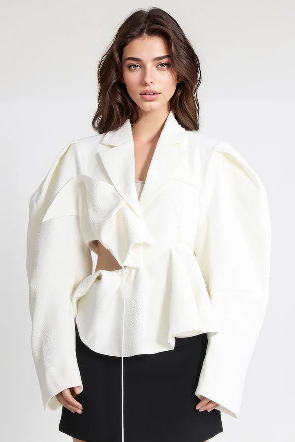 Jacket with Asymmetric Cuts