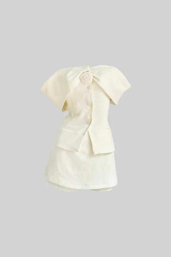 ELEANORA Elegant Co-Ord with Flower Detail