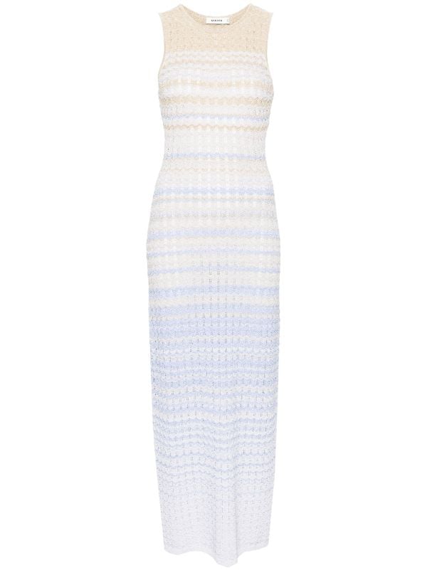 SANDRO Zade chevron-knit maxi dress