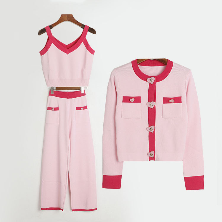 Three-piece trouser suit