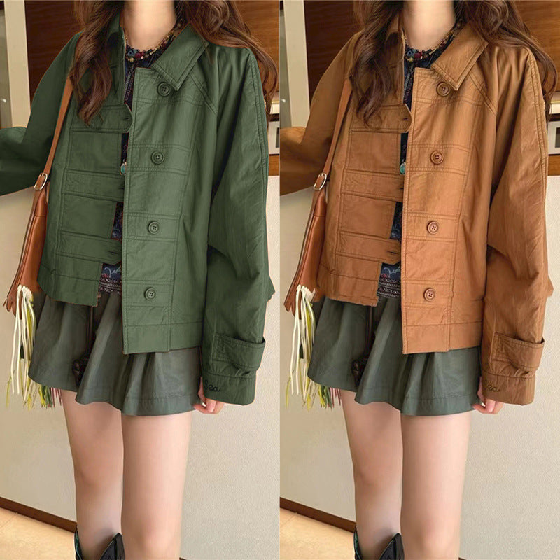 Samaka Garment Dye L/Slv Jacket Caramel