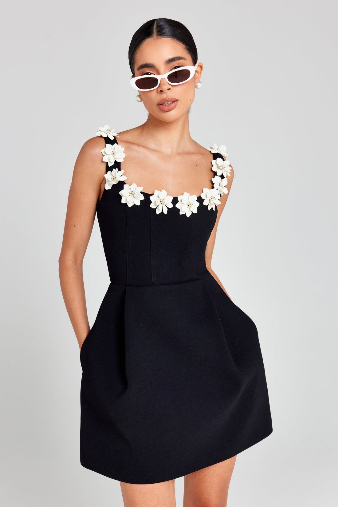 Flower dress Black