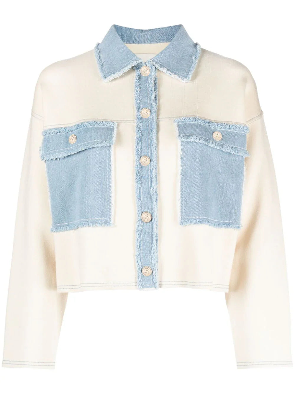 SANDRO two-tone denim jacket