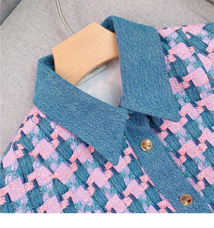 SANDROTweed Trompe-l'Oeil Dress