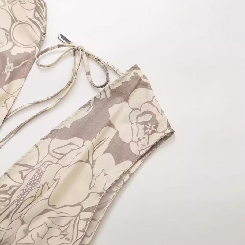 V-neck tassel waist  dress