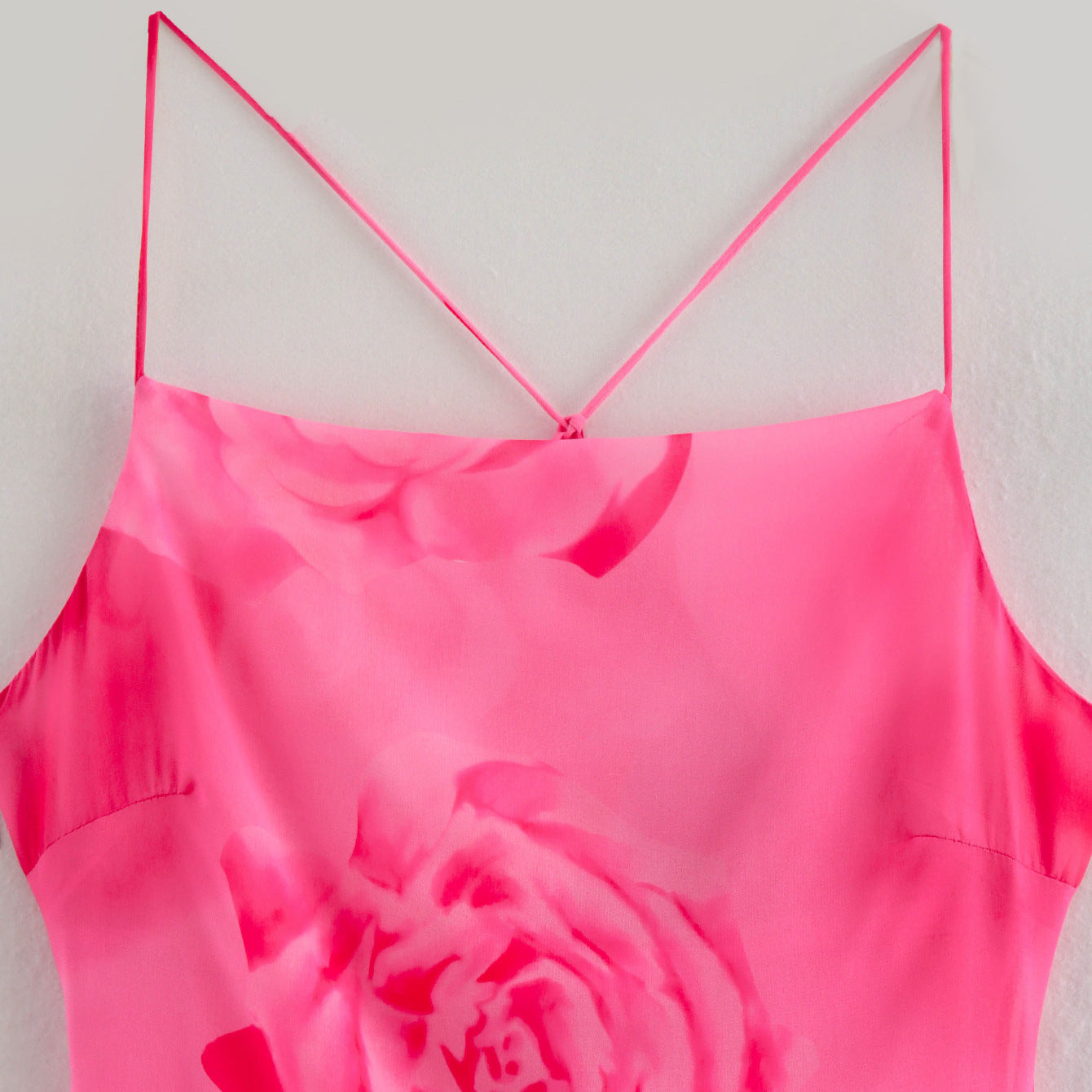 Zar Print Open Slip  Maxi Dress