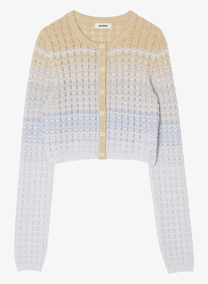 SANDRO Knitted cardigan with gradient effect | Multi-coloured