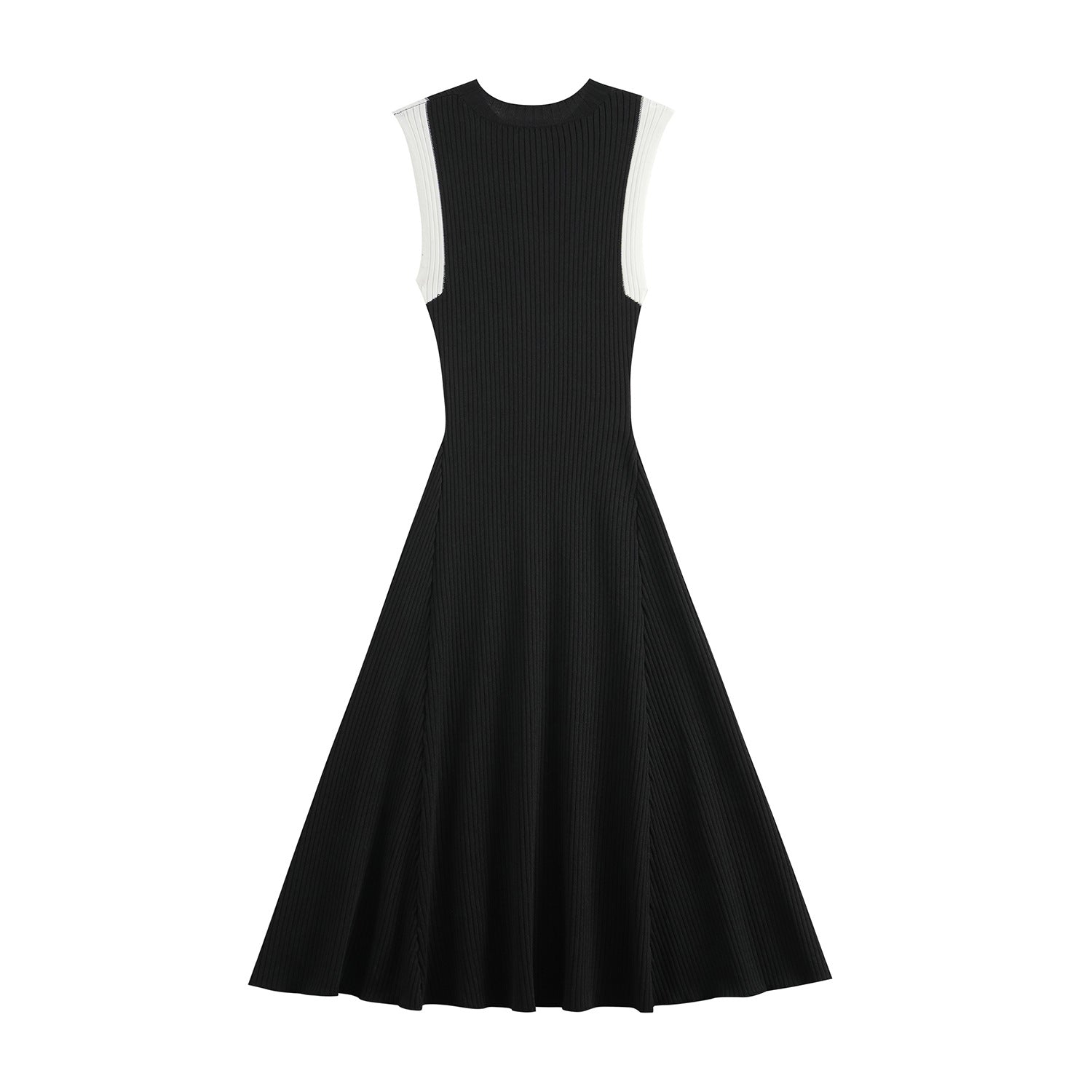 black and white color-blocked base skirt