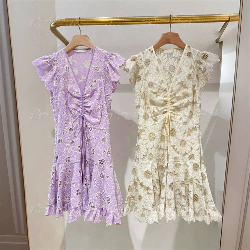 French Fly Sleeve Daisy Dress