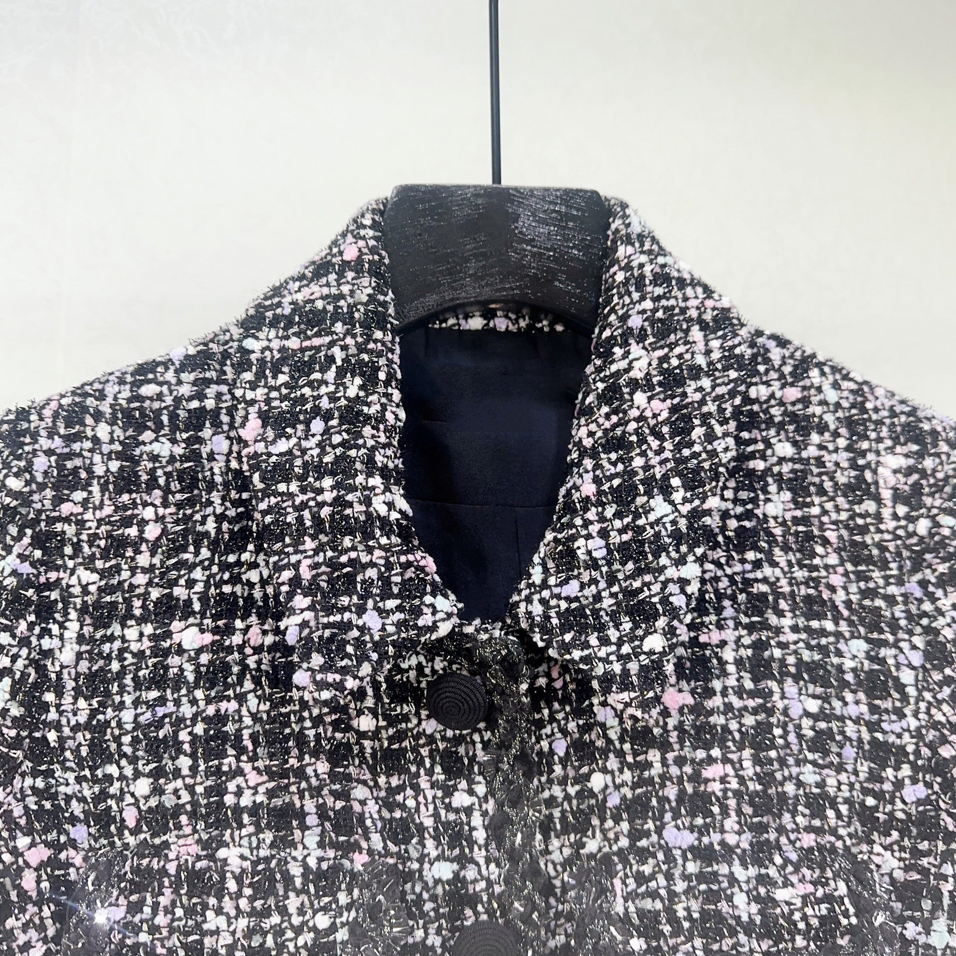 Houndstooth waist lapel dress