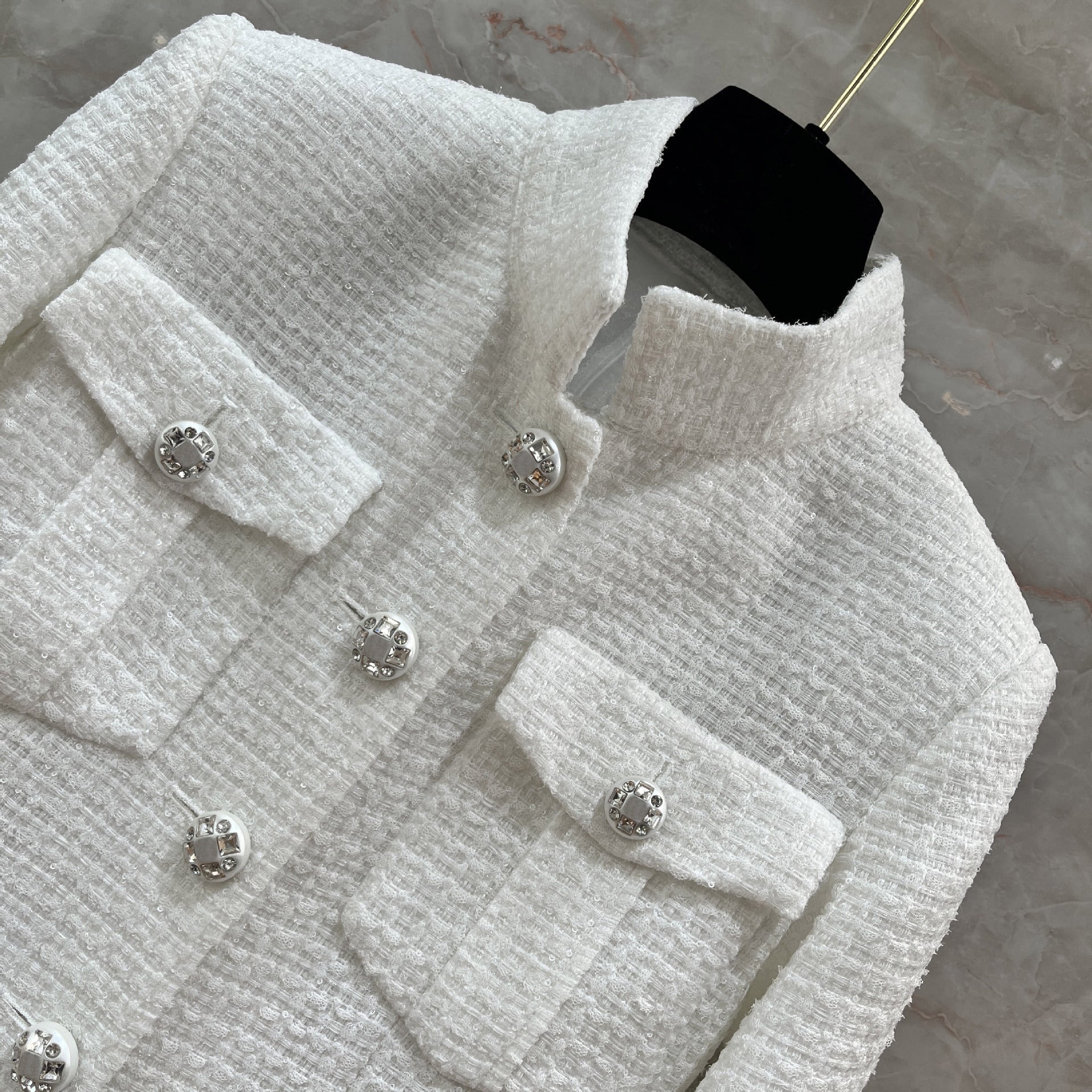 small fragrance wind mid-length jacket