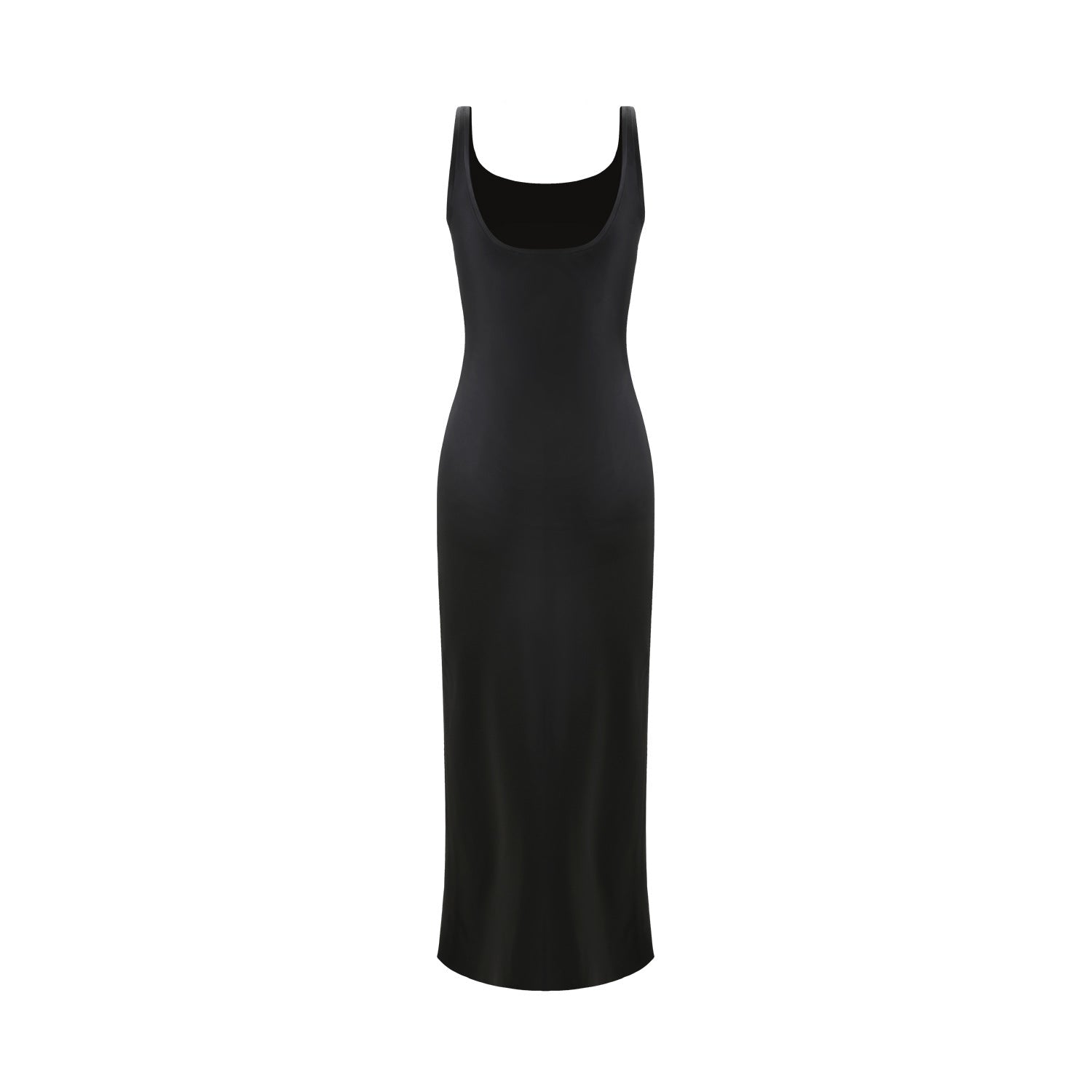 Fitted mid-length hip-wrapping dress