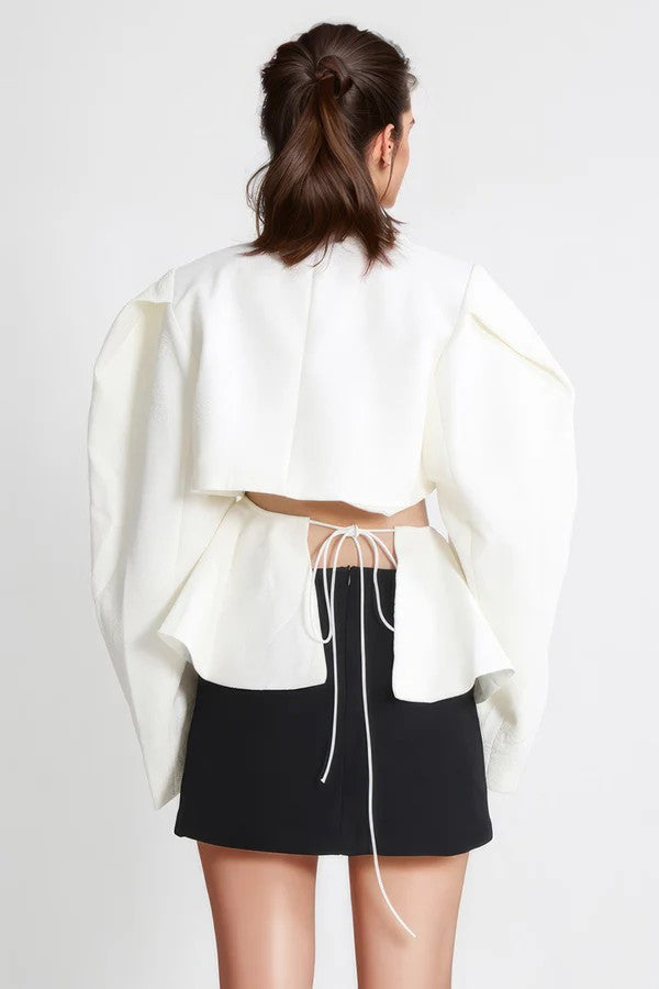 Jacket with Asymmetric Cuts