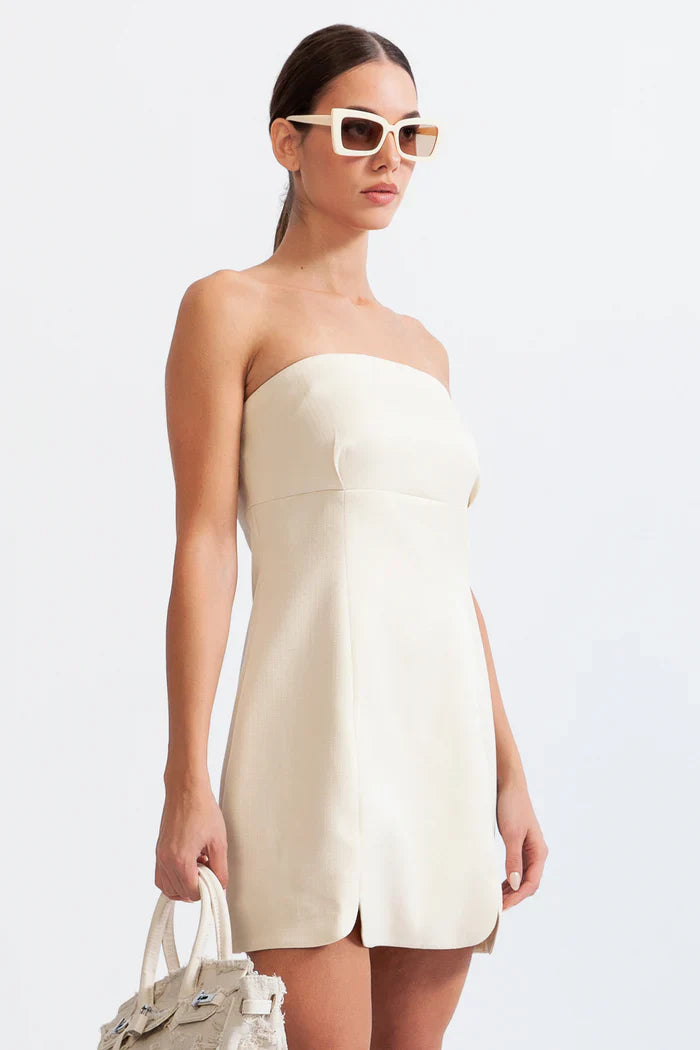 Doll Co-Ord with Mini Bow Detail - Cream