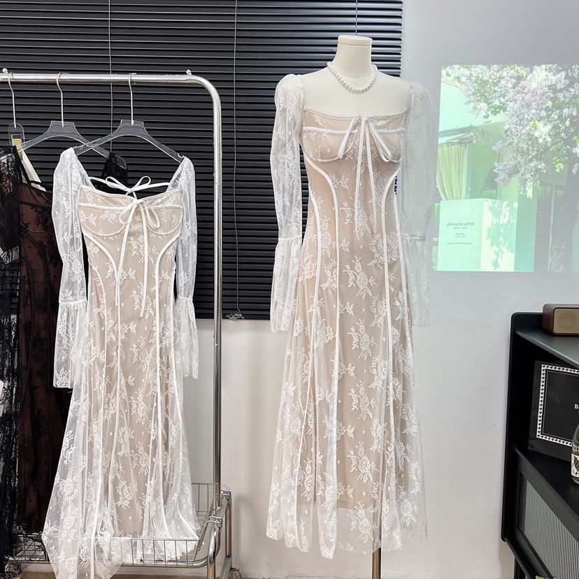 Micro bell sleeve waist mermaid skirt