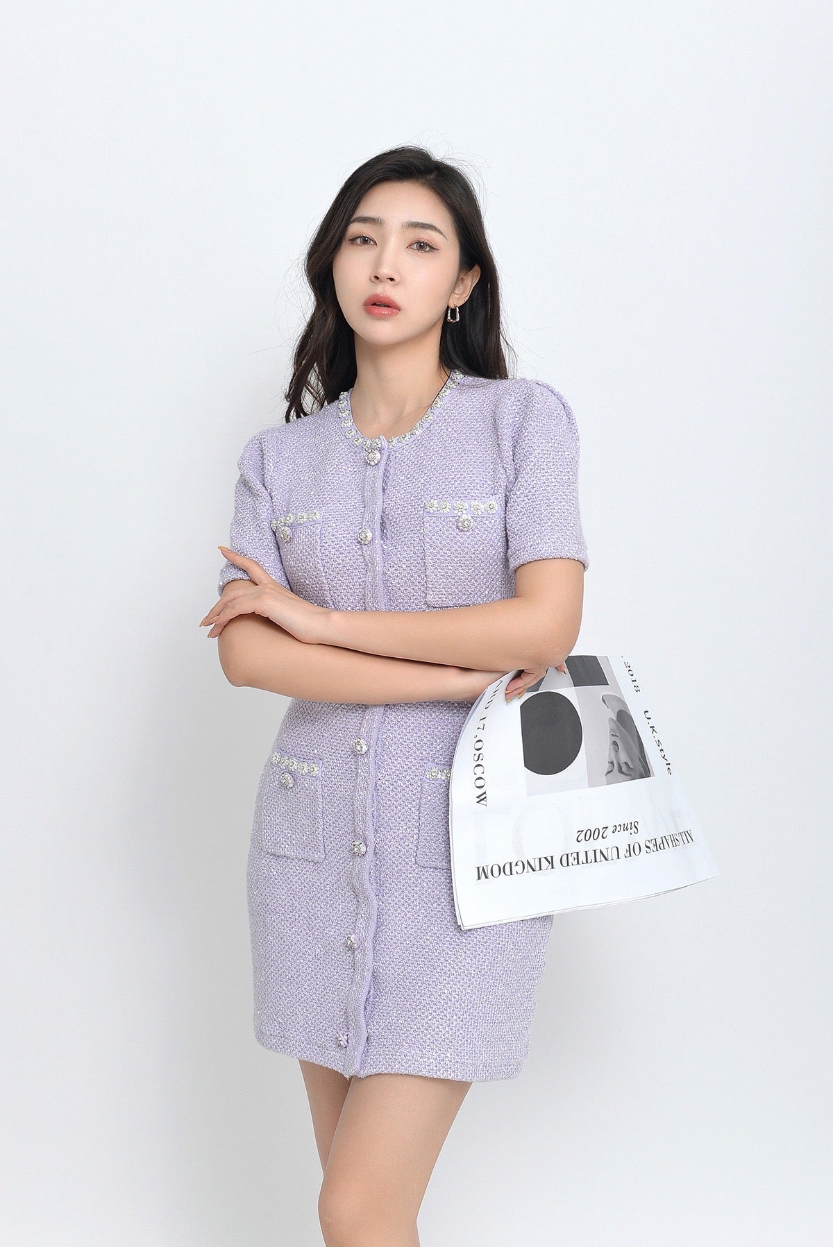 SELF-PORTRAITSequin-Embellished Knitted Mini Dress