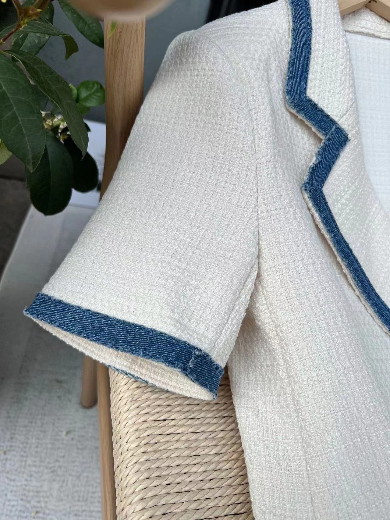 SANDROSeville double-breasted woven mini dress