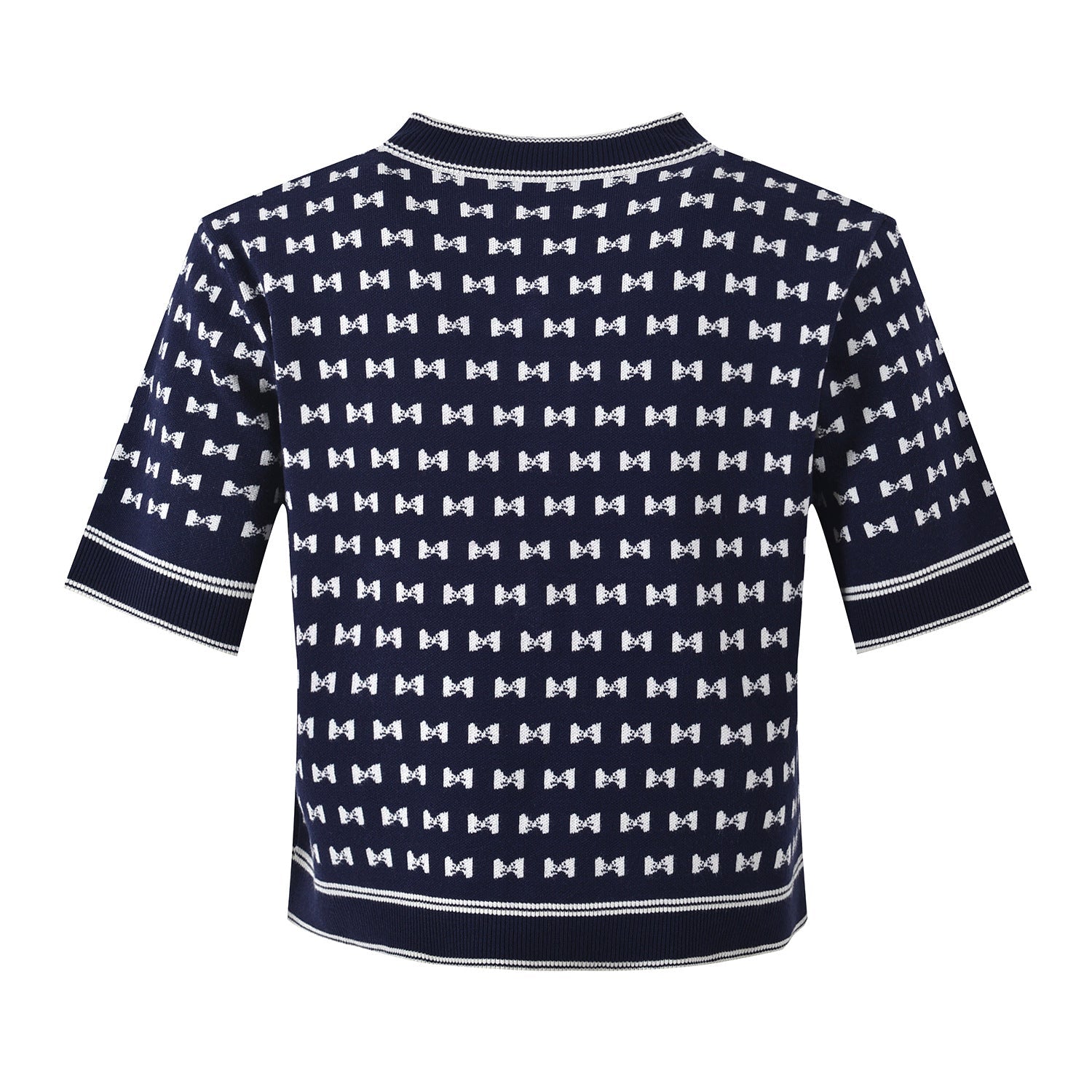 Knitwear slim round neck short sleeve