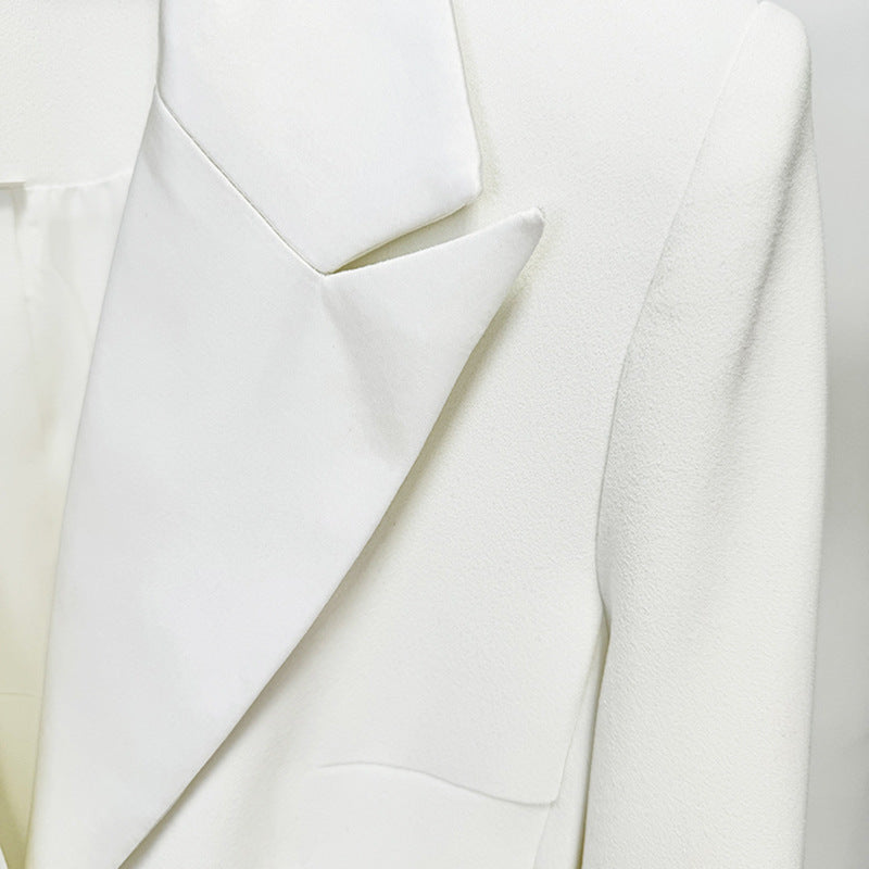 diamonds suit collar dress long skirt dress