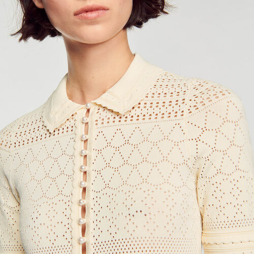 SHORT TWO-TONE KNIT DRESS