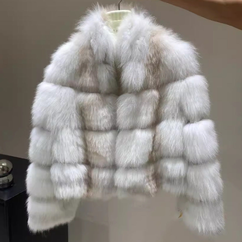 Fur grass women's coat