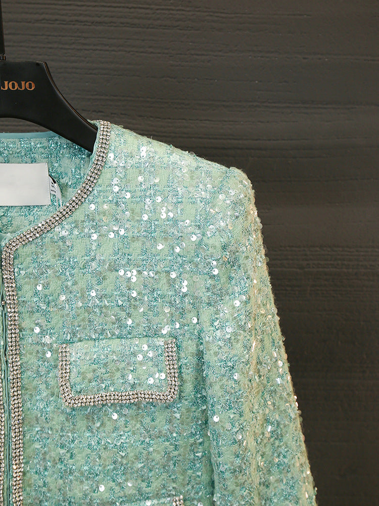 Diamond tassel feather jacket