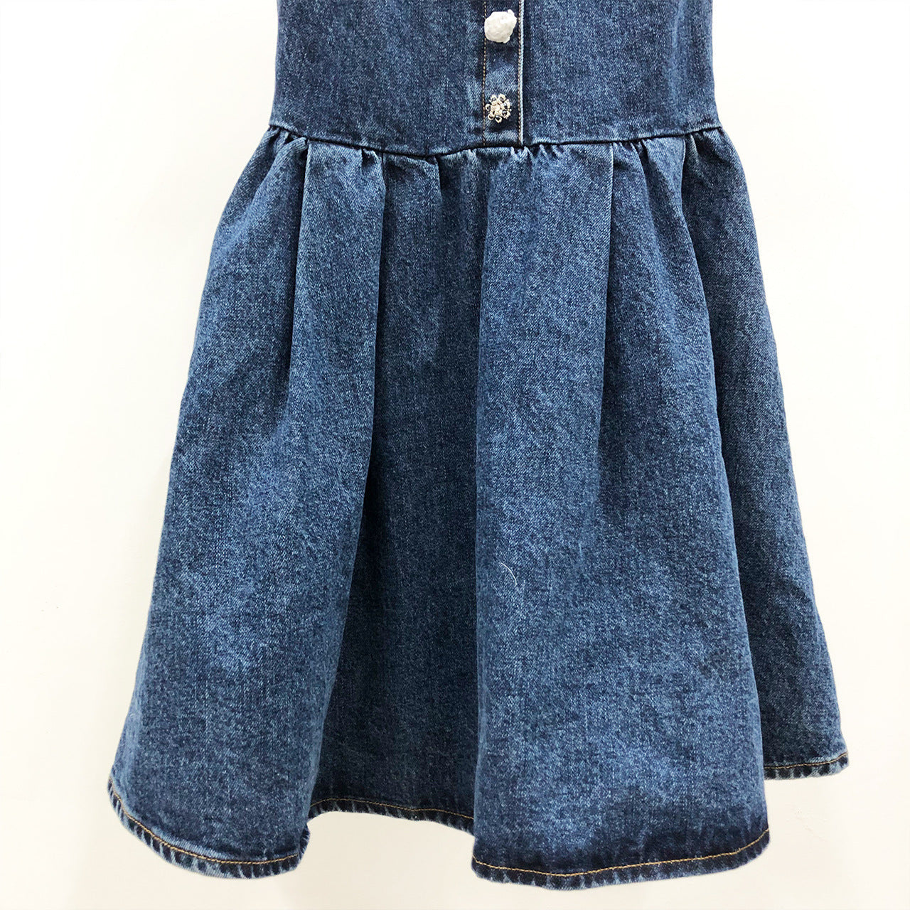 Denim Skirt Delicate Doll Collar