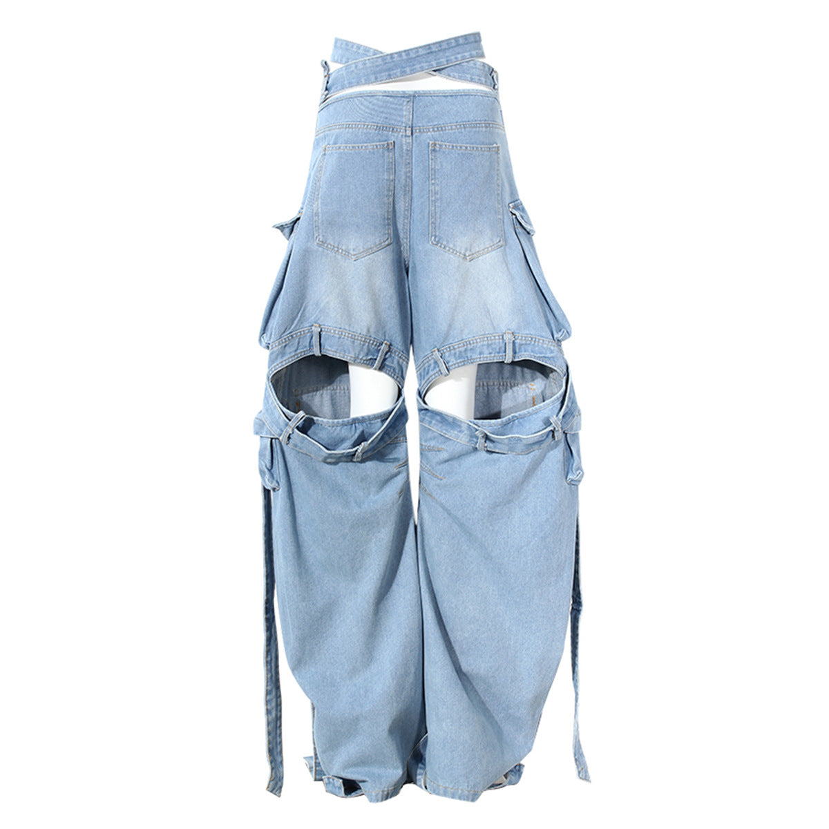 Denim cargo pants women