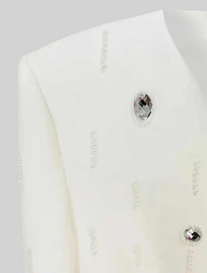 Diamond Embellished Co-Ord with Mini Skirt