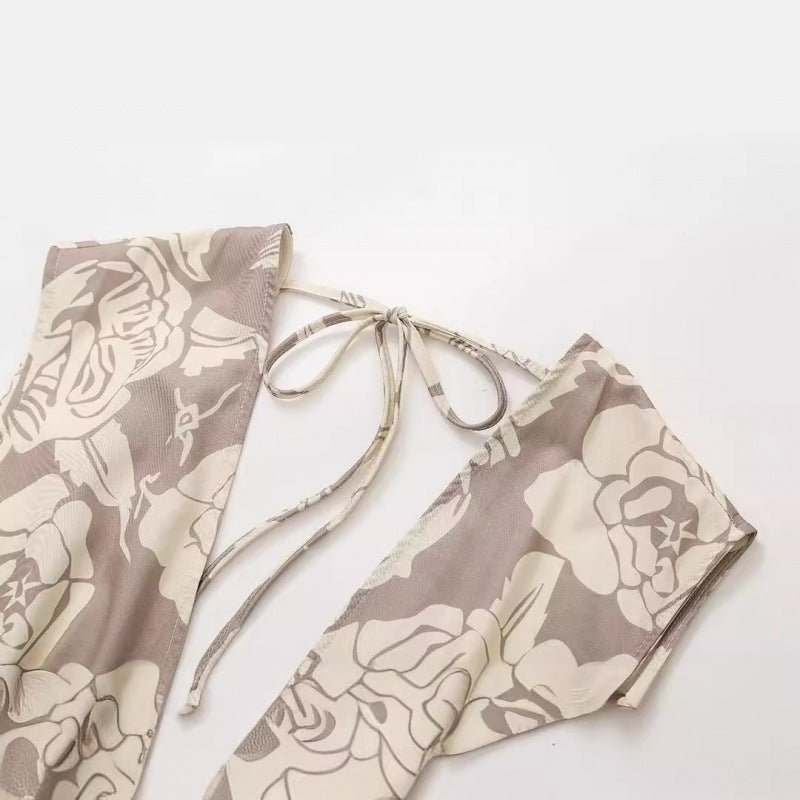 V-neck tassel waist  dress