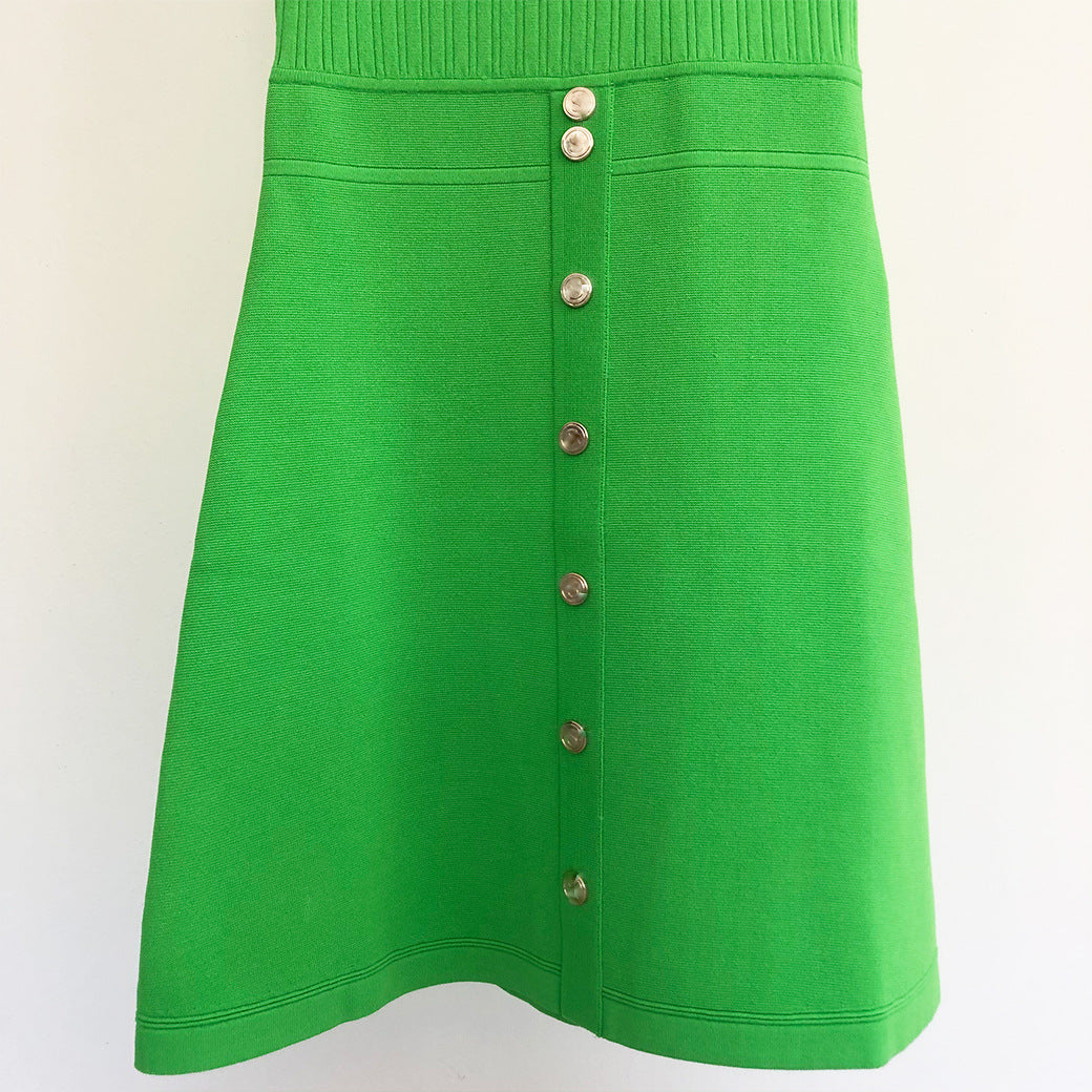 Knitted  women's crew neck dress