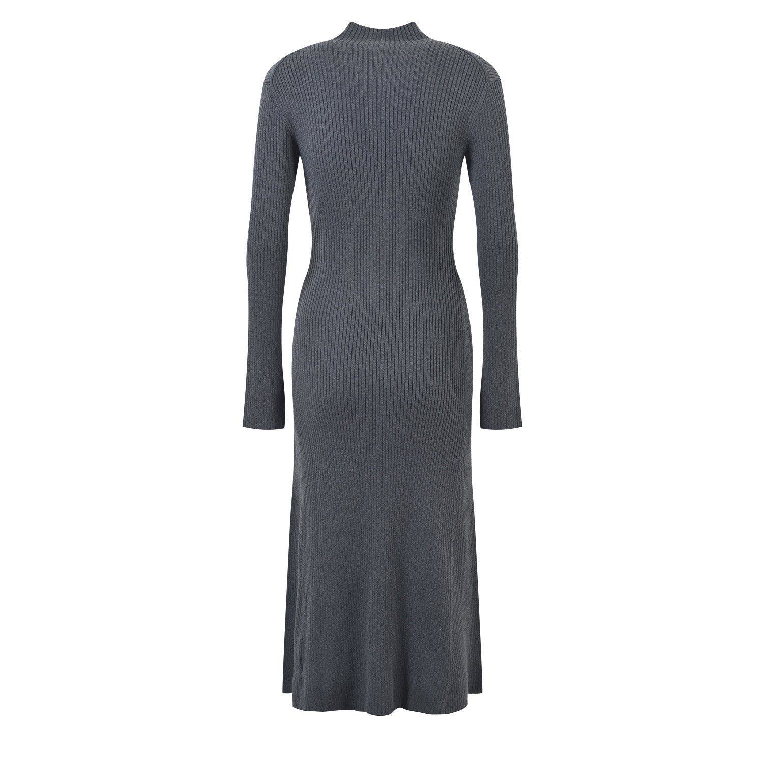 French Niche long-sleeved waist-cinching hip button dress