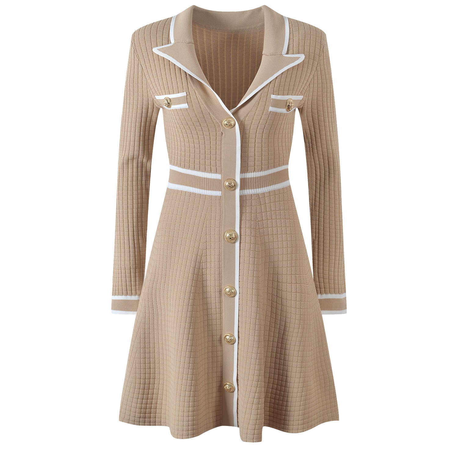 Waist slim multicolor A-line skirt