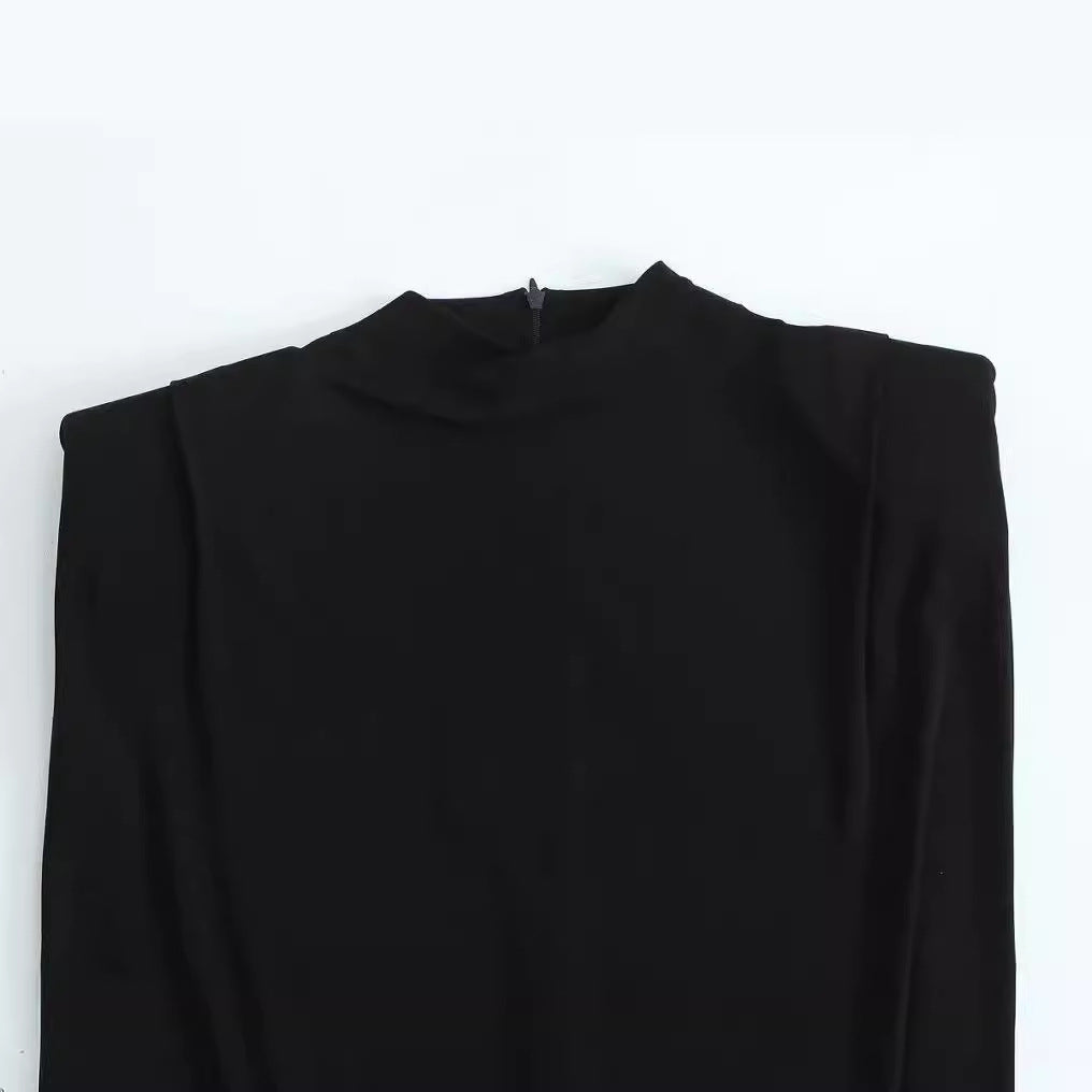 Zar Padded Shoulders Slim Fit Knit