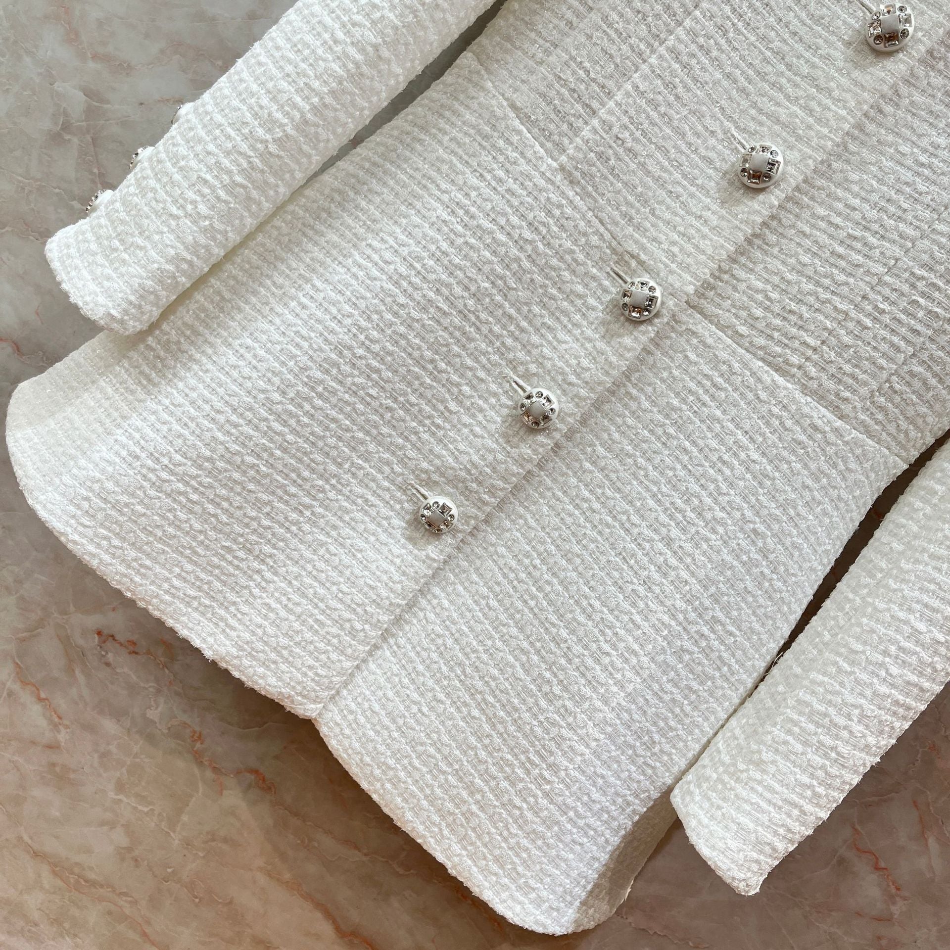 small fragrance wind mid-length jacket