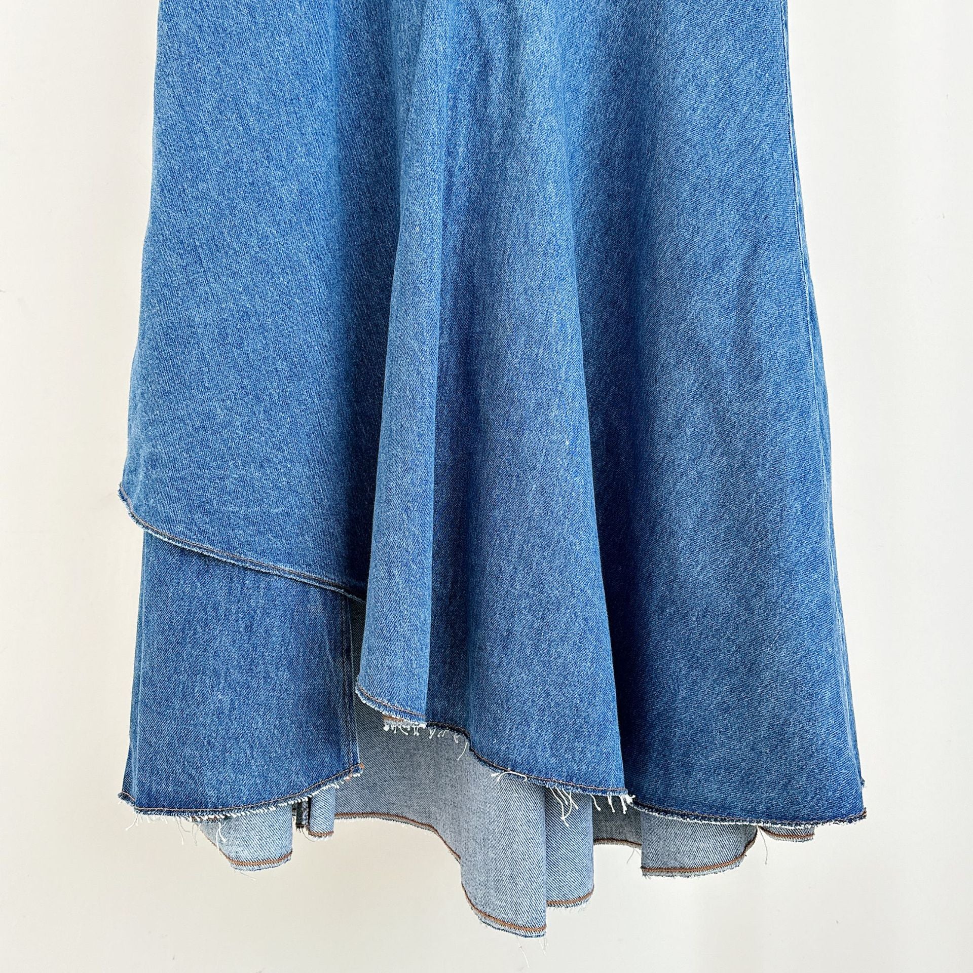 Denim long skirt