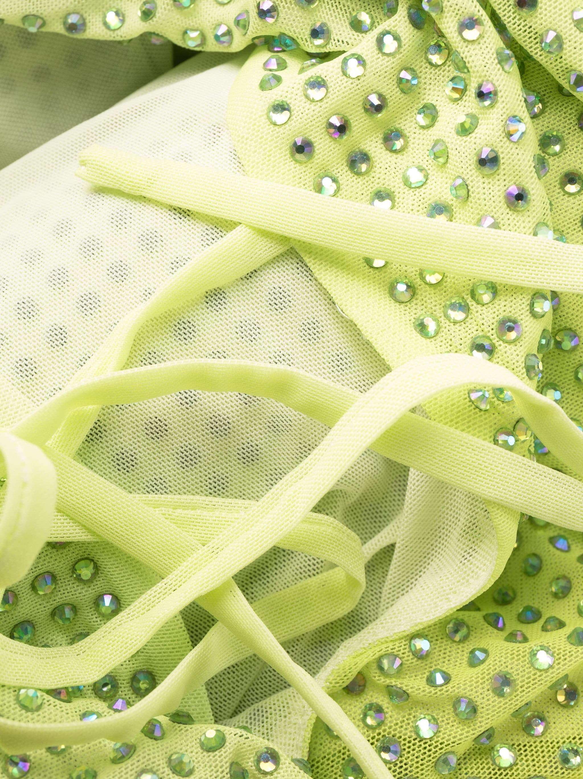 Self-Portrait Crystal-Embellished Gradient Mesh Dress