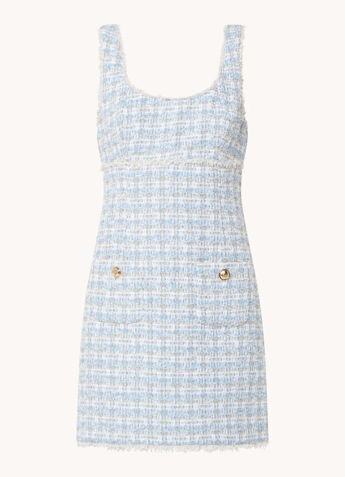 Sandro Mini dress with tweed look and lurex