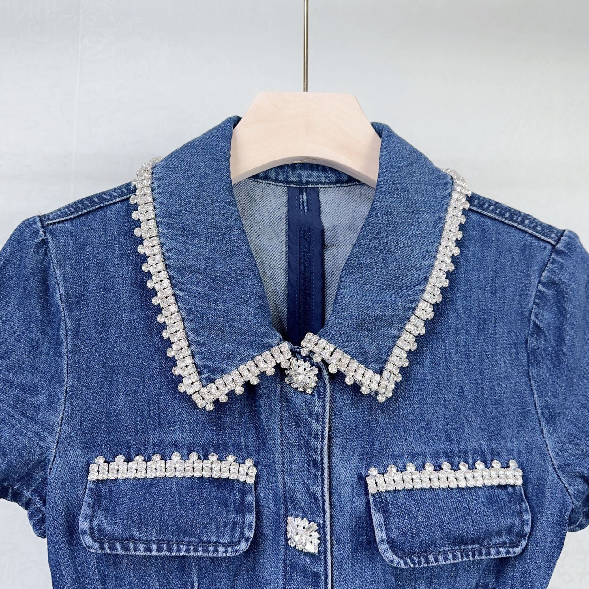 Denim Lapel Goddess Dress